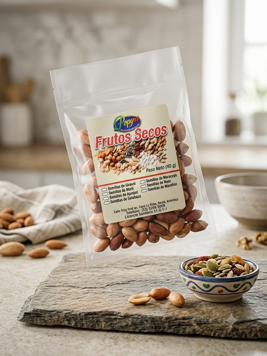 Maní Tostado Frutos Secos (40 g).