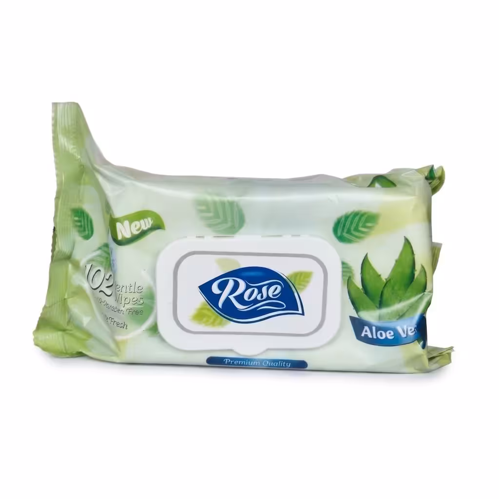 Toallitas Húmedas Rose de 102u con Aloe Vera