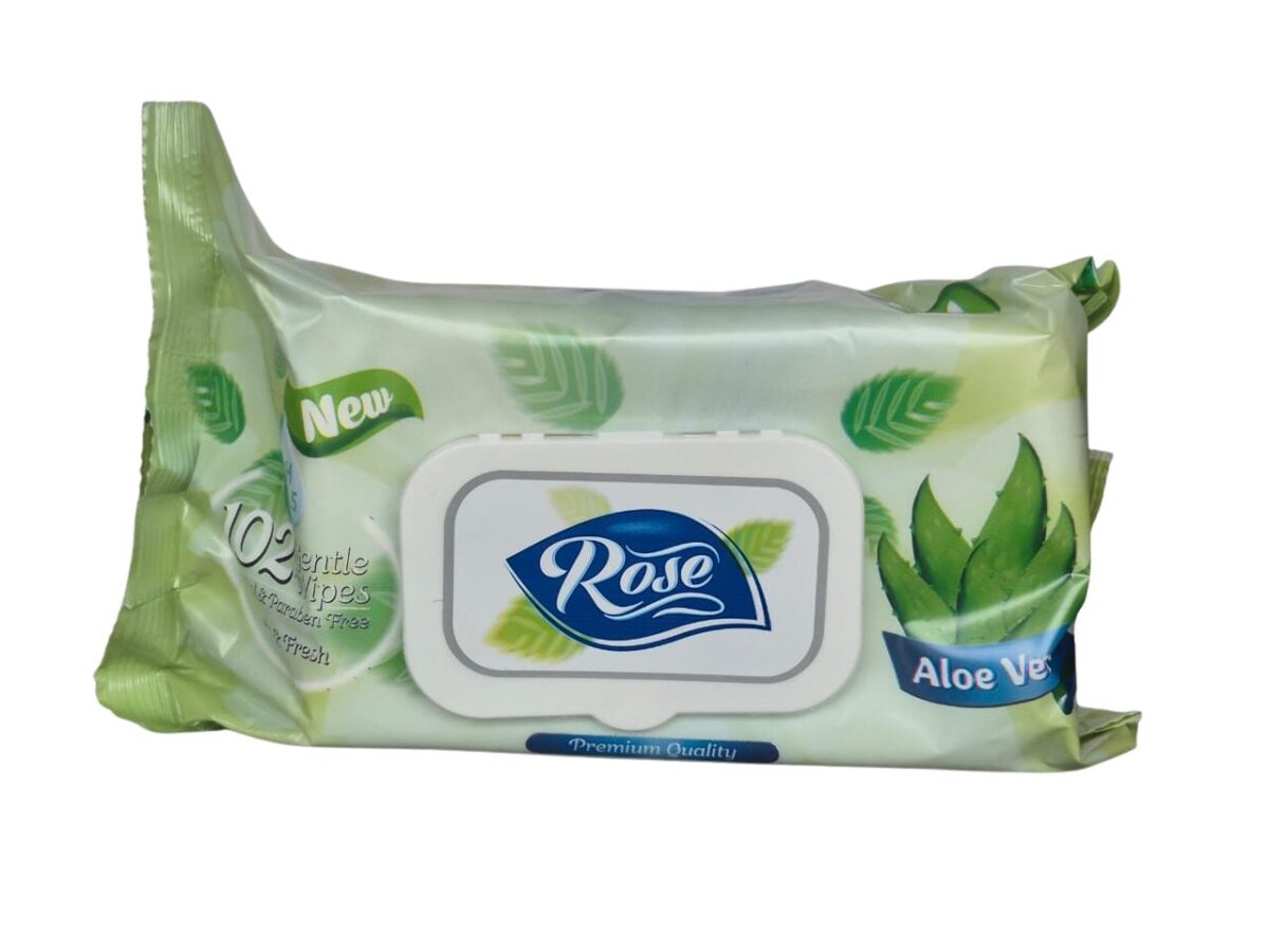 Toallitas Húmedas Rose de 112u con Aloe Vera