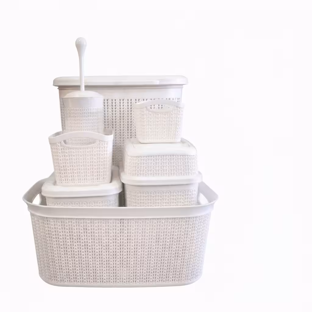 Set de 7 piezas para el baño de color Blanco
