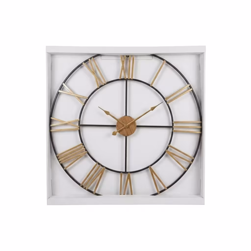 Reloj pared negro y bronce